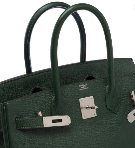Image 1 of Sac HERMES Birkin 30 en Cuir Vert - 103577