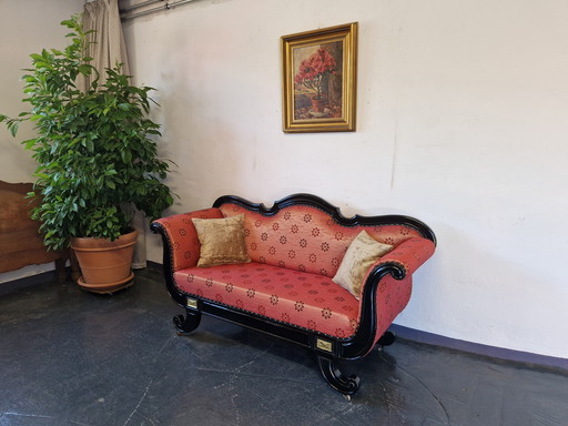 Antique Art Nouveau Sofa New Upholstered