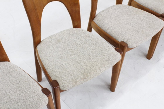 Vintage Danish Mid Century Dining chairs Niels Koefoed, set of 8, Wood, Textile, Brown, Mid Century Modern (photo 7 of 11)