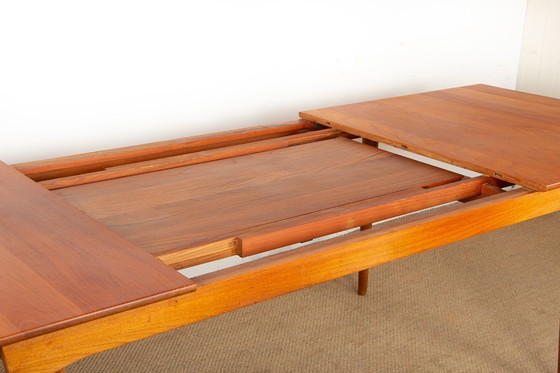 Image 1 of Zeer grote uitschuifbare tafel, 290 cm, van massief teakhout, model 542, van Inger Klingenberg voor France & Son 1960.