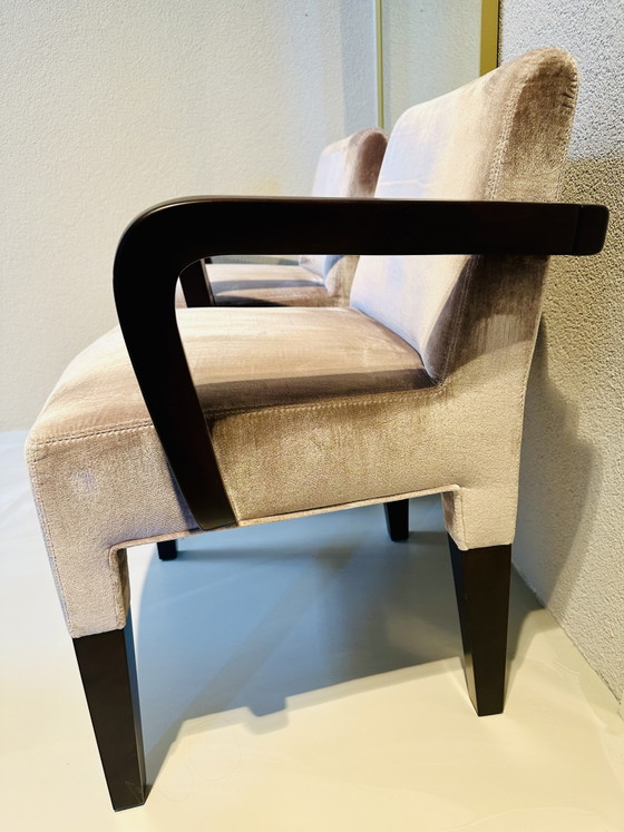 Promemoria Brigitta Short armchairs by Romeo Sozzi 2-piece set – Wood, Velvet (photo 3 of 11)