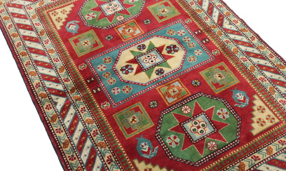 Image 1 of Origineel handgeknoopt oud Kazak tapijt 160 x 110 cm
