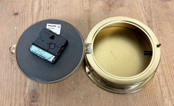 Image 1 of Vintage Duitse messing scheepsklok van Philips, jaren 70