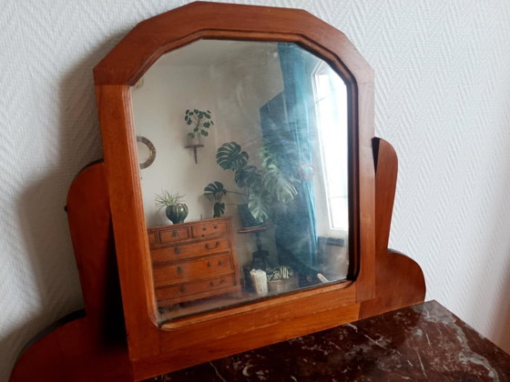 Image 1 of Tocador Art Déco en madera y mármol