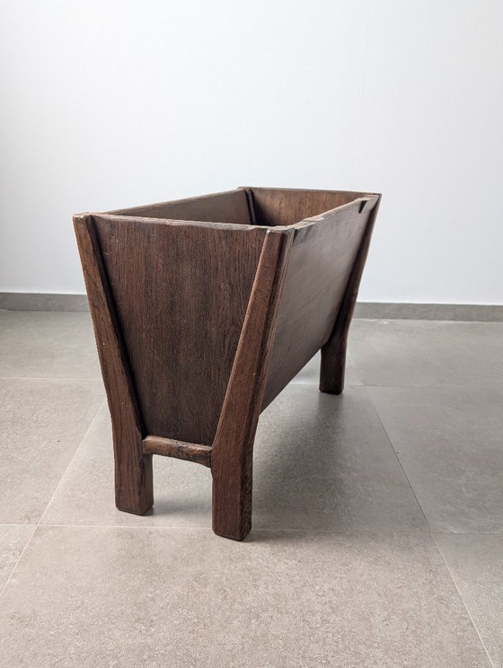 Image 1 of Wabi-Sabi Danish Solid Wood Planter, Aarhus, Denmark, 1940s