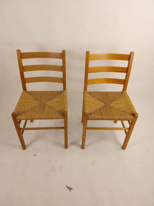 2 x jærstollen by Aksel Hansson 1980s dining room chairs