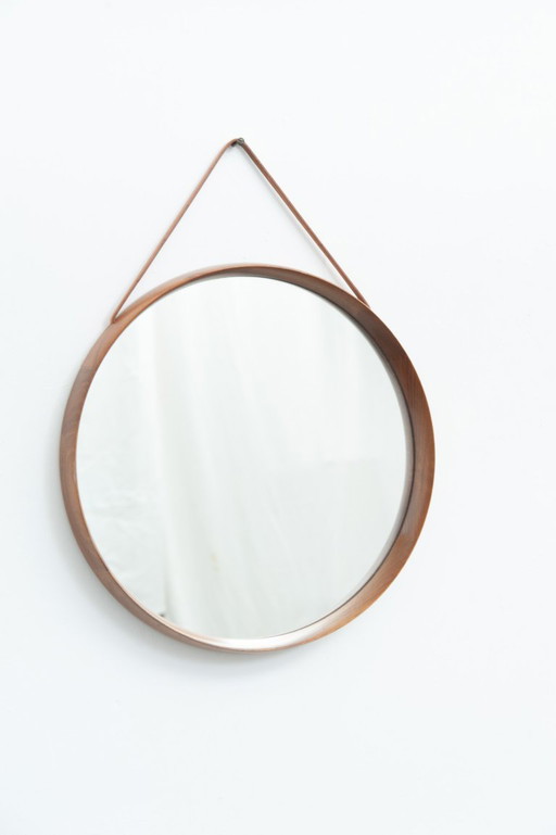 Miroir rond de Uno & Östen Kristiansson pour Luxus (1950s)