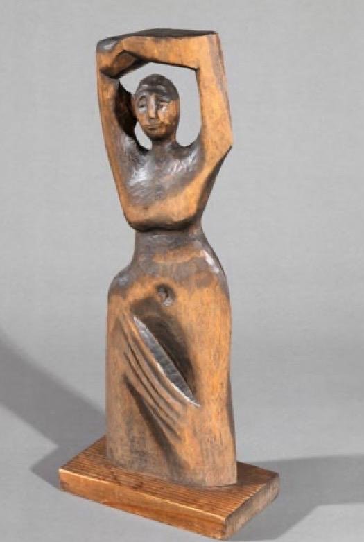 Image 1 of Pawel Szczerba wooden sculpture “Nike” 1959 signed