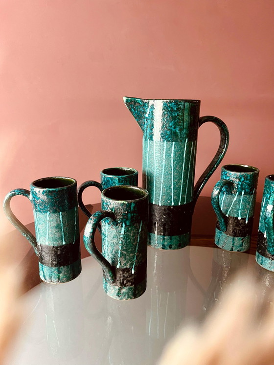 Image 1 of UNIQUE MID-CENTURY CERAMIC COFFEE SET