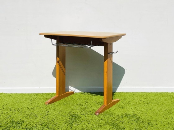 Image 1 of Houten Casala schoolbank & stoel. Vintage 60s 