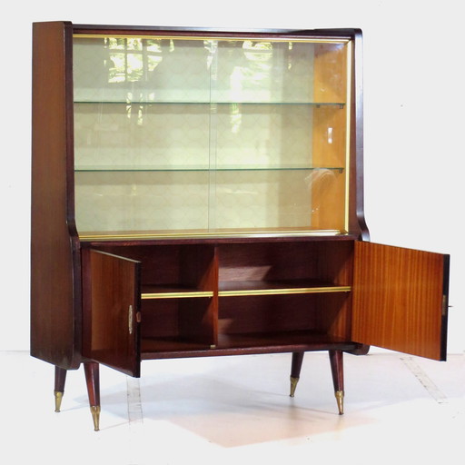 Vintage Art Deco vitrinekast, 1960s