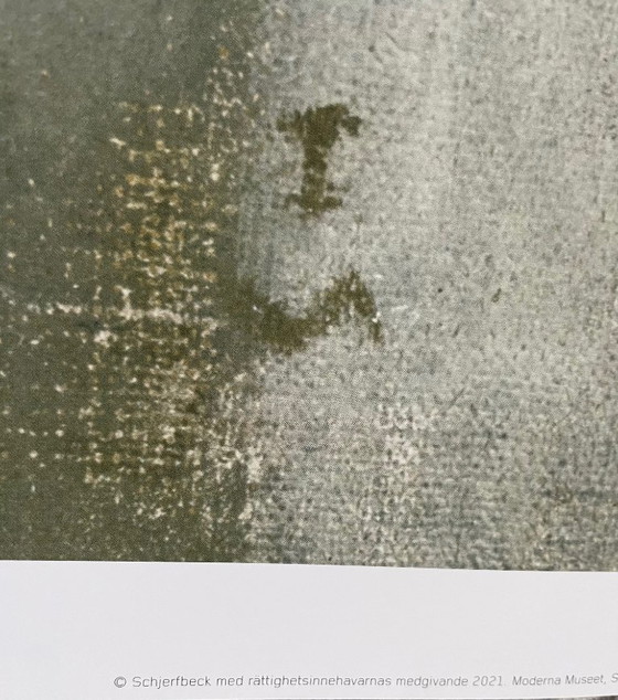 Image 1 of Helene Schjerfbeck, Självporträtt med palett, 1937, copyright Schjerfbeck...2021, Impreso en Suecia