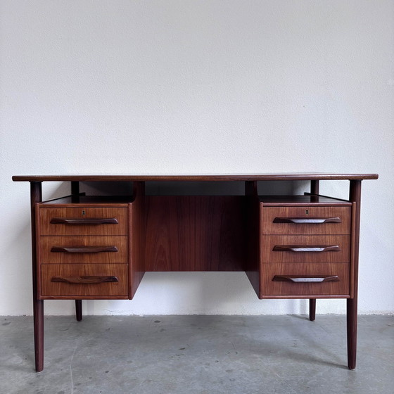 Image 1 of Vintage Desk 2-Sided In Teak