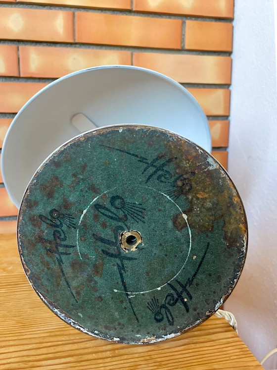 Lámpara de escritorio Bauhaus original en blanco de Helo Leuchten, años 50 – Lámparas de mesa, Brass (photo 12 of 15)