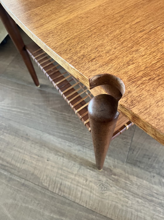 Vintage Louis van Teeffelen coffee table – Rattan, Wood (photo 8 of 13)