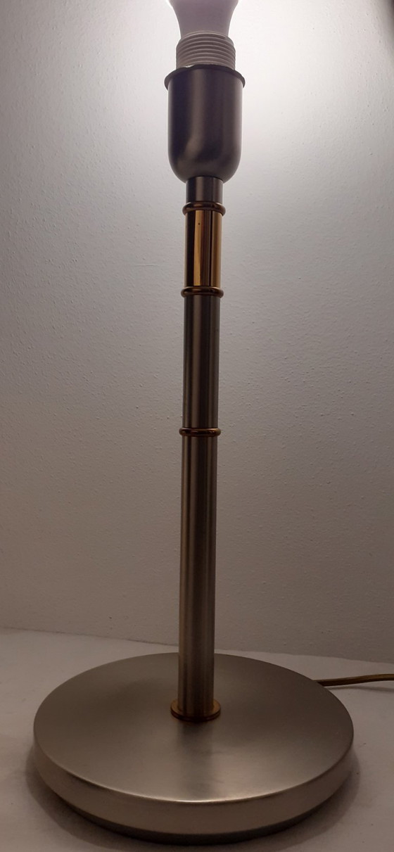 Image 1 of Reliving Mid-century Bi-color Hollywood/Regency table-sideboard lamp