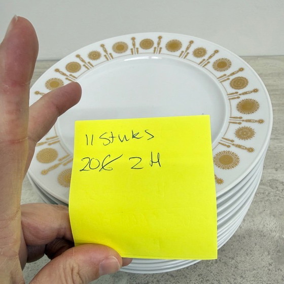 Image 1 of Set of 11 rosenthal plates by tapio wirkkala variation