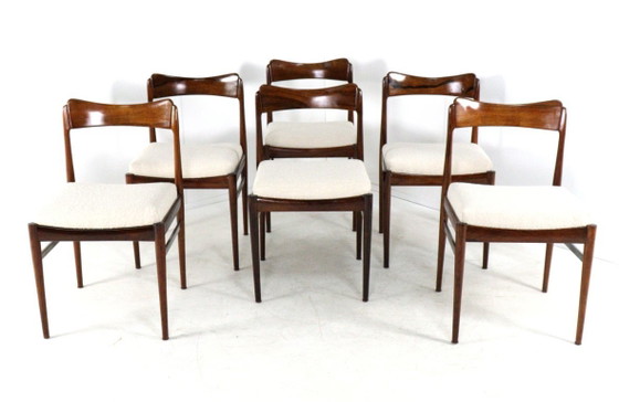 Set di 6 sedie da pranzo in palissandro, sedie da pranzo nuove, imbottite, stile vintage – AWA, Wood (photo 16 of 17)