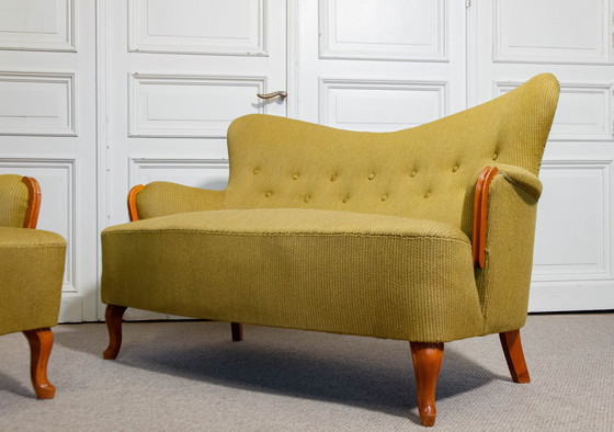 Image 1 of 1940s Sofa and Lounge Chair Set