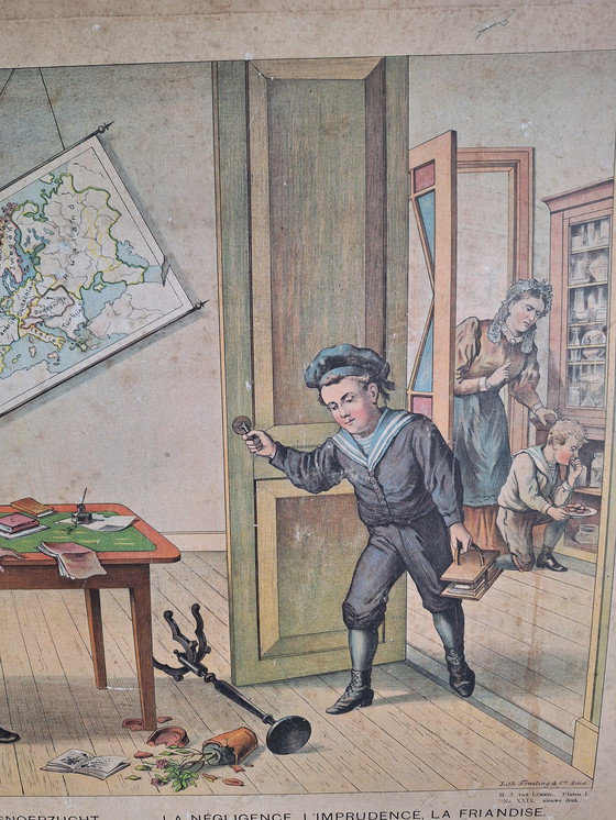 Image 1 of Antieke schoolplaat van H.J. van Lummel 1890-1900