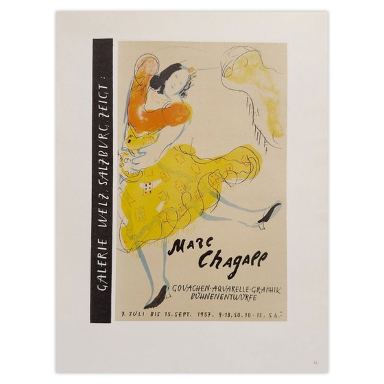 Image 1 of Marc CHAGALL AF 1957 - Póster Galerie Welz 1959