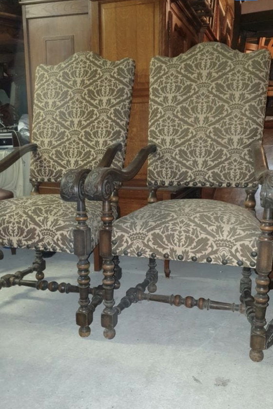 Image 1 of 2 antique troon fauteuils 