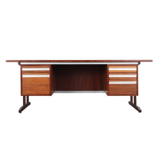 Scrivania in palissandro, design danese, anni '70, produzione: Danimarca