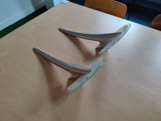 Image 1 of Set (2) di lampade da parete Alien, di Joan Auger per Metalarte anni '80