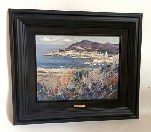 Paisaje Marino Costero Óleo sobre Lienzo Jaume Marné I Albomonte