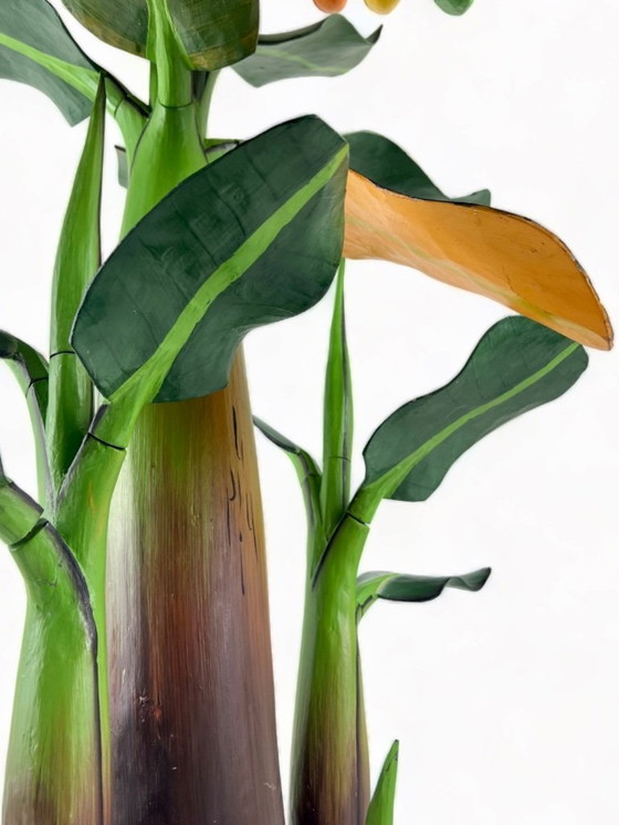 Image 1 of Pianta di banane in legno botanico vintage
