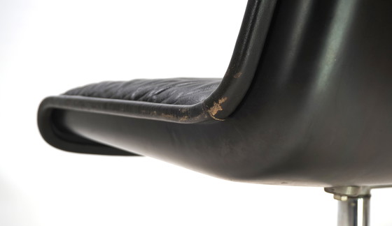 Image 1 of Wilkhahn Delta 2er Set Konferenzstühle / Esszimmerstühle aus Leder von Delta, 1960