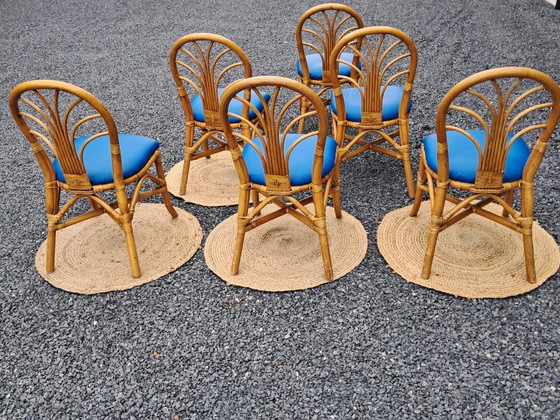 6 chaises bohèmes en rotin – Chaises de salle à manger, Bamboo (photo 7 of 14)