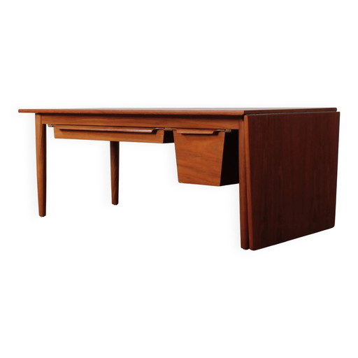 Mesa de centro costurero de Arne Wahl Iversen diseño danés teca