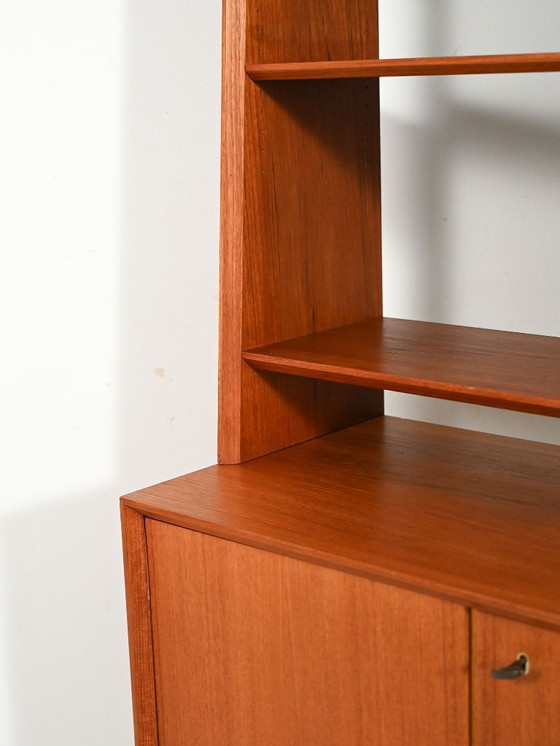 Image 1 of Scandinavische teakhouten boekenkast met kastje, jaren 1950-1960