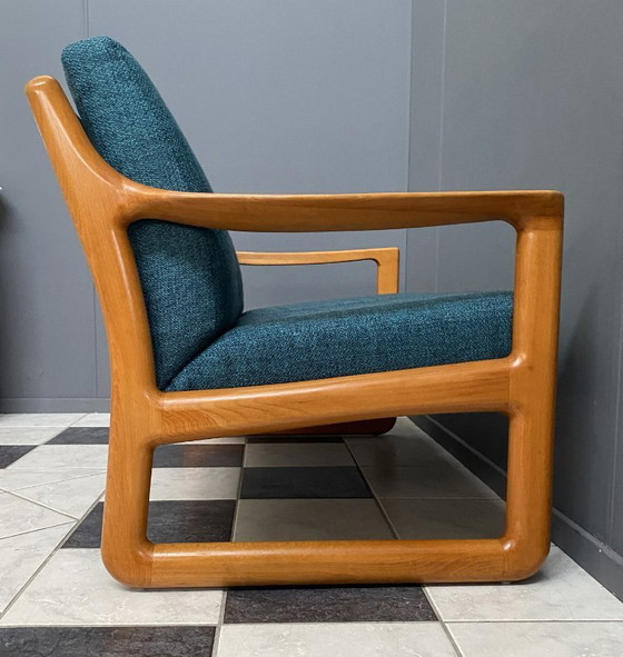 Image 1 of Divano a 2 posti CFC Silkeborg di Johannes Andersen nuovo rivestimento verde anni '60