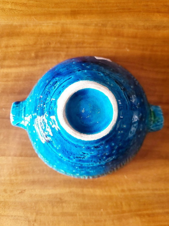 Image 1 of Cendrier en céramique bleue Rimini, Aldo Londi pour Bitossi, 1960 Italie