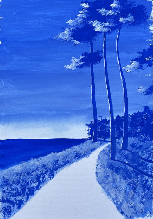 Gouache on paper, framed. 30x21cm