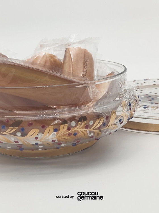 Image 1 of Glass madeleine tin, France (1960s-1970s)