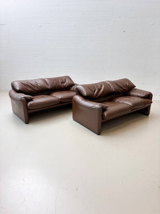 Canap&eacute; Maralunga de Vico Magistretti pour Cassina, ann&eacute;es 1970 – Canapés 2 places, Leather (photo 10 of 19)