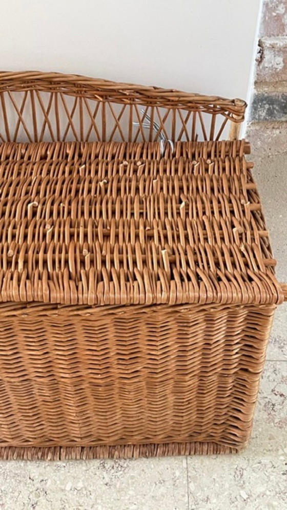 Handgemaakte, gesigneerde vintage aardewerk vaas – Ladekasten, Rattan (photo 21 of 37)
