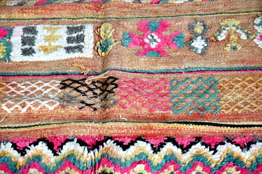 Tapis Kilim Vintage Beni Mellal Blush - 360 x 175 cm