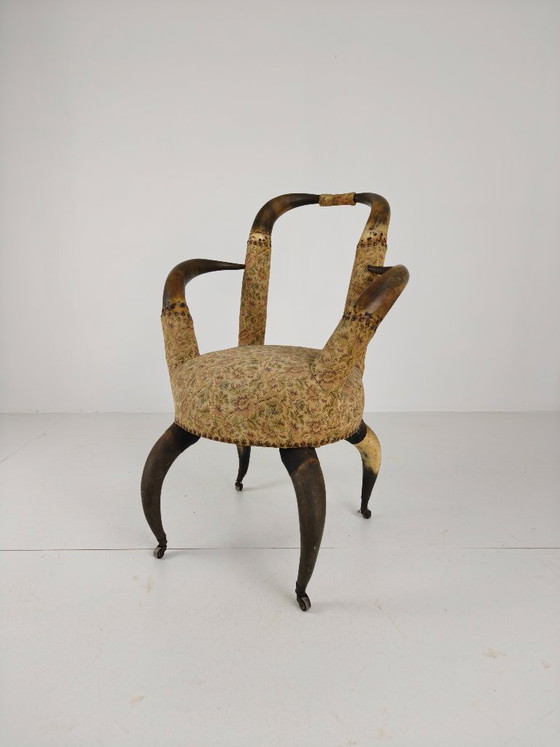 Rare fauteuil à cornes de taureau du XIXe siècle, très décoratif (1870) – Other (photo 13 of 15)