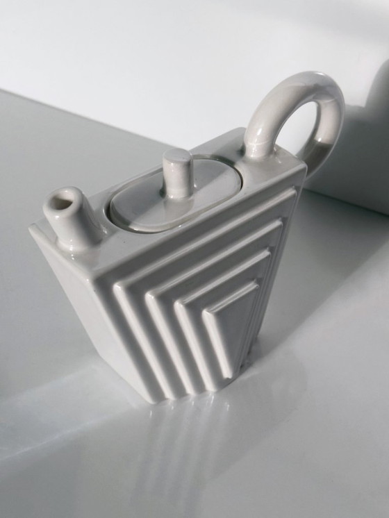 Image 1 of Postmoderne theepot Memphis Milano jaren '80 Ettore Sottsass stijl Art Deco Revival Miami