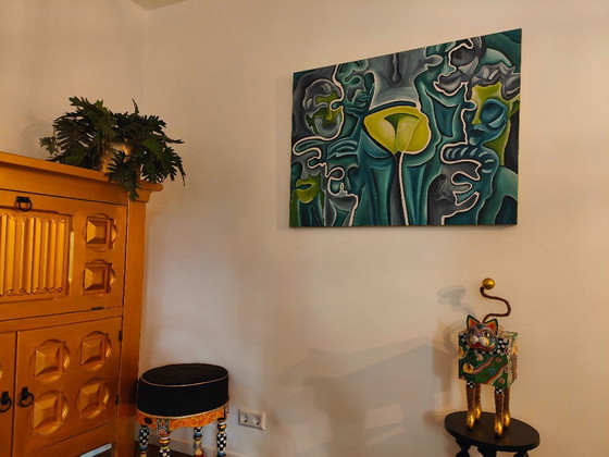 Cheerful and colorful oil painting – Art, Canvas (photo 3 of 5)