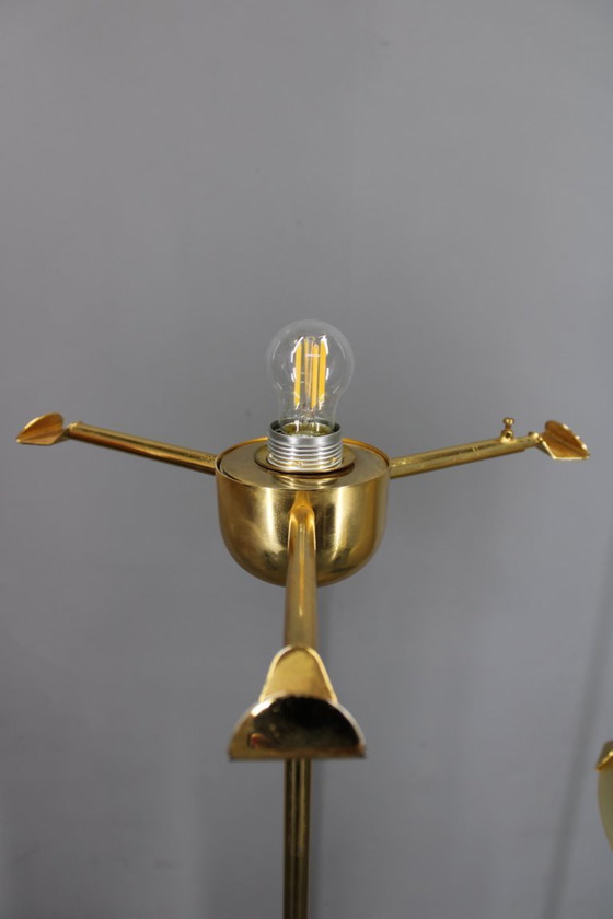 Image 1 of 1980er Jahre Paar VeArt-Murano Stehlampen in Messingausführung ,Italien