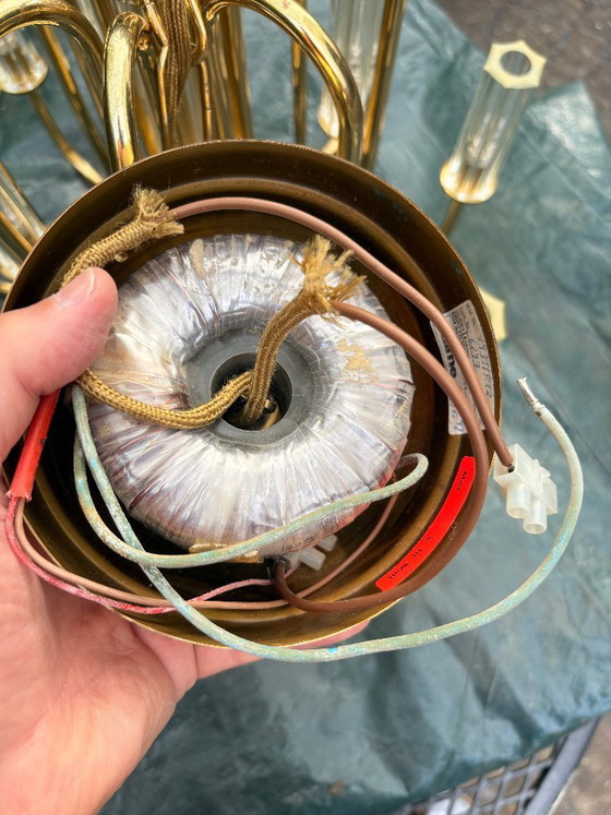 Lustre de haute qualité par Ernst Palme, années 70/80 – Glass, Brass (photo 5 of 5)