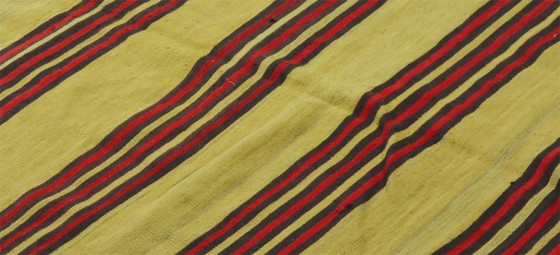 Tappeto turco vintage Yoruk Kilim 263x140 cm – Tessuto a mano in lana con motivo a righe, tessitura piatta (photo 8 of 10)