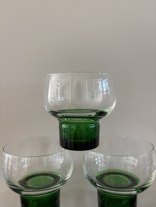 Vintage Luminarc wijnglazen likeurglazen 6x