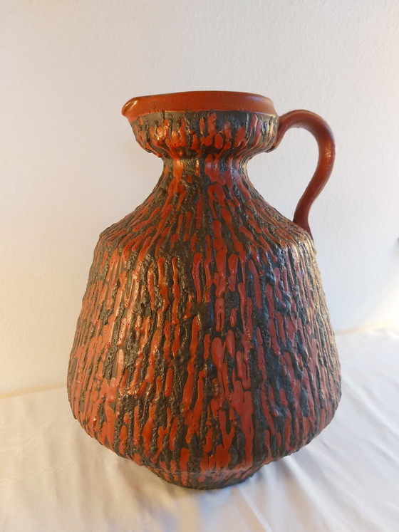 Image 1 of Ceramano "Rubin" 246 Hans Welling, pietra lavica grassa, Mid Century, vaso da pavimento XXL, rarità