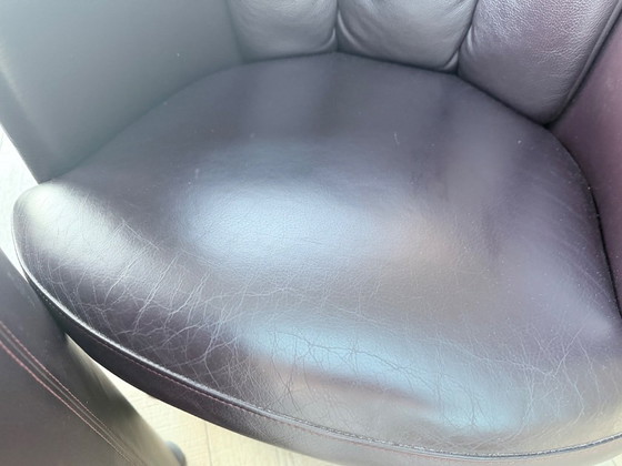 6 poltrone originali Rolf Benz 390 in pelle color melanzana – Leather (photo 4 of 6)